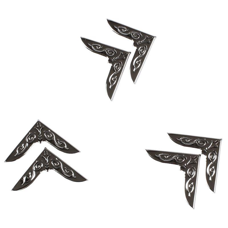 Pointed C Logo - 3 Pairs Silver Pattern Shirt Blouse Pointed Collar Clips Metal Wing ...