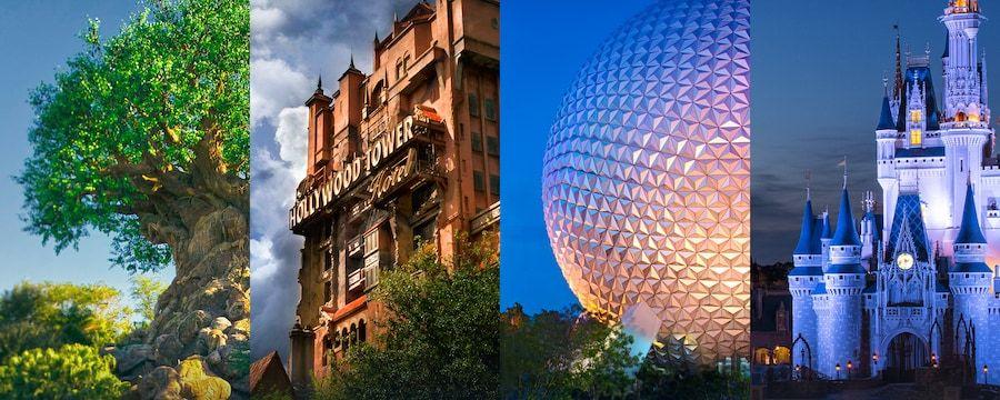 Walt Disney Resorts and Parks Logo - Four Amazing Theme Parks at Walt Disney World Resort | Walt Disney ...