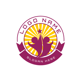 Only with Red N Logo - Free School Logo Designs. DesignEvo Logo Maker