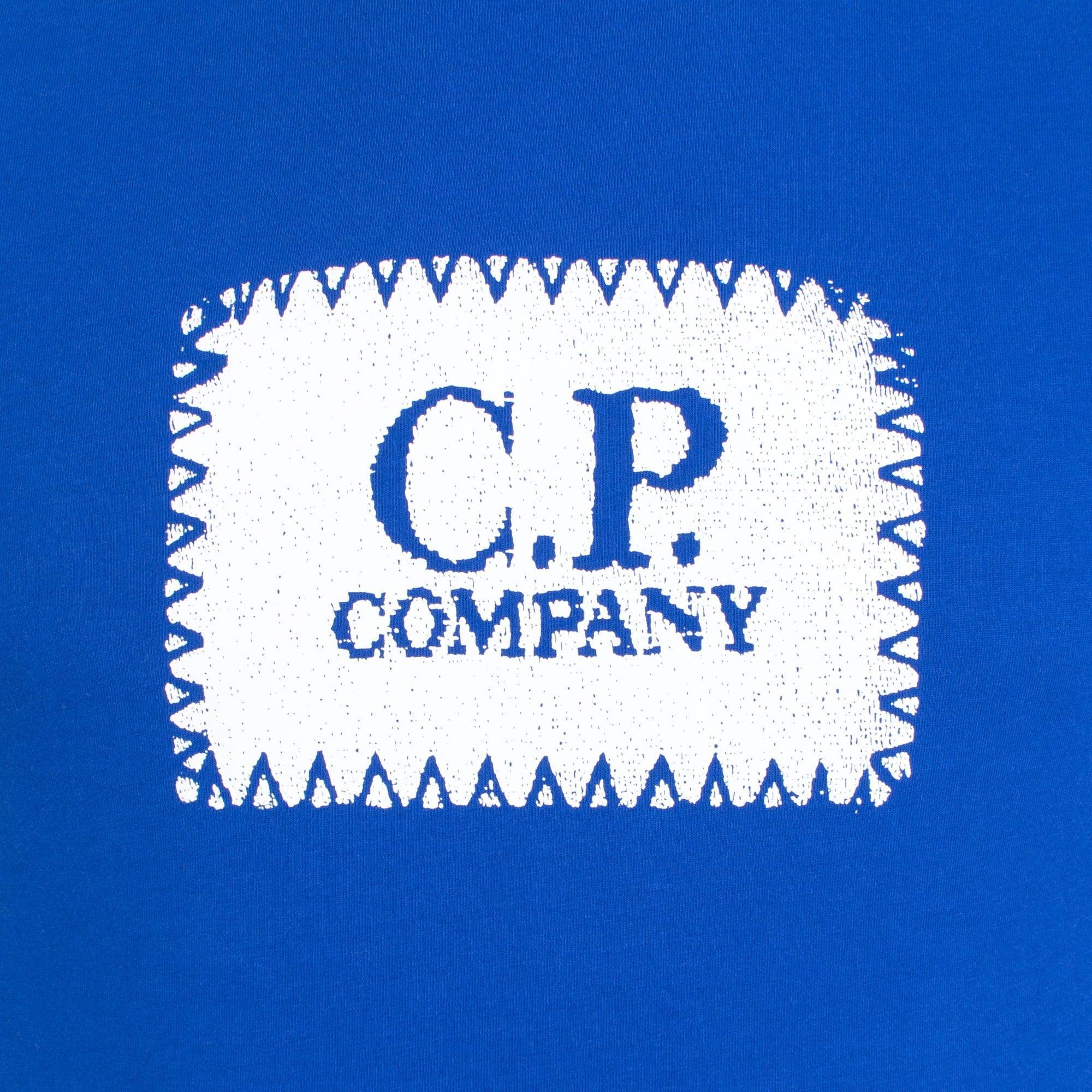 Box in Blue P Logo - C P Company Box Logo T Shirt In Blue For Men