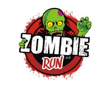 Zombie Logo - Logo design entry number 46 by radit. Zombie Run, LLC logo contest
