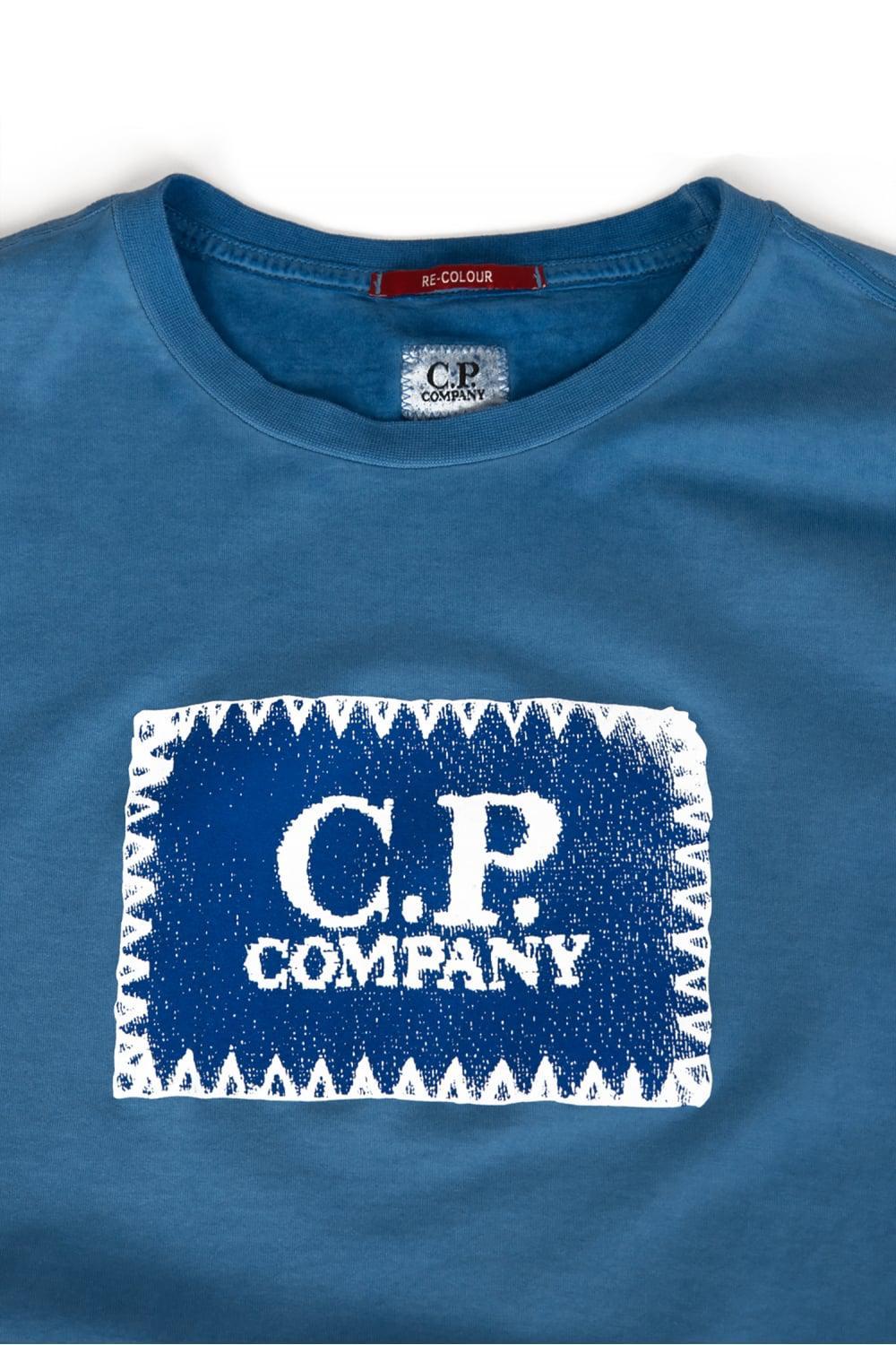 Box in Blue P Logo - C P Company C.p Company Box Logo T Shirt Blue In Blue For Men