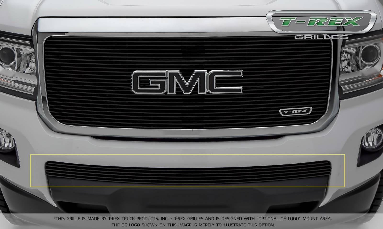 Black Grill for GMC Logo - GMC Canyon Billet Bumper Grille, Overlay - Black - Pt # 25371B