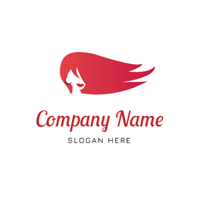Woman with Red Hair Flowing Logo - Free Hair Logo Designs | DesignEvo Logo Maker
