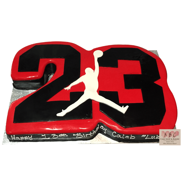 Michael Jordan 23 Logo - 1720) Michael Jordan #23 Birthday Cake - ABC Cake Shop & Bakery