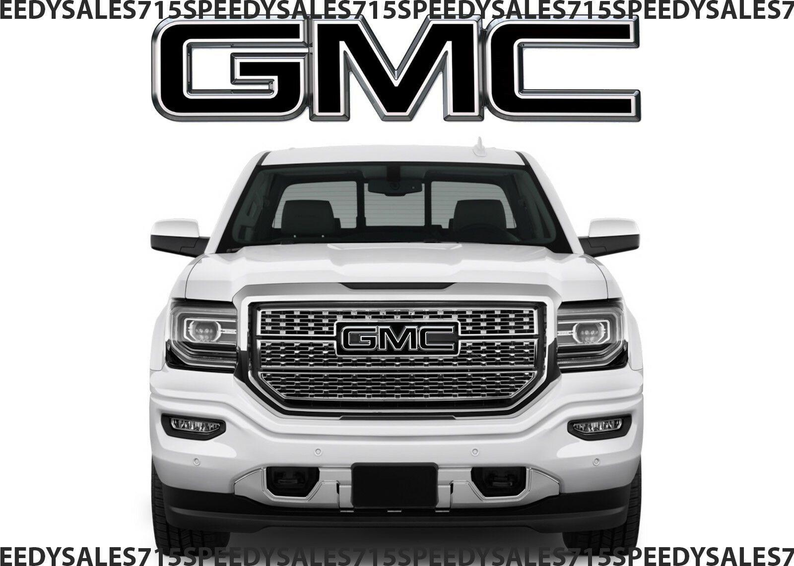 Black Grill for GMC Logo - 1) Front Grill Black Emblem For 2015 2018 GMC Sierra New Free