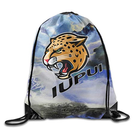 IUPUI Jaguars Logo - GYM Indiana University IUPUI Jaguars Logo Drawstring Backpack Bag ...