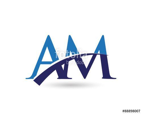 Fotolia Logo - AM Logo Letter Swoosh