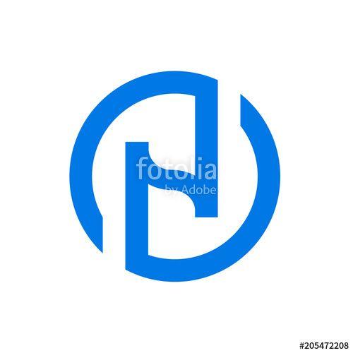 Circle N Logo - Letter N With Circle Logo, Initial Alphabet N Icon Design, Vector