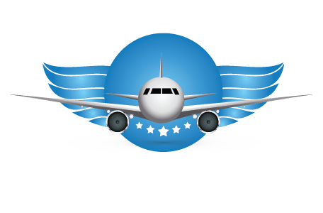 Blue Airplane Logo - Free Logo Maker – Aircraft Logo design