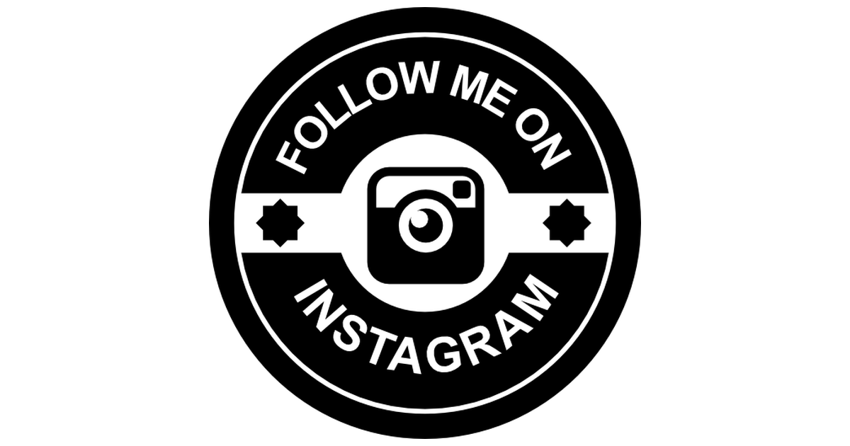 Follow Me On Instagram Logo - Follow me on instagram retro badge social icons