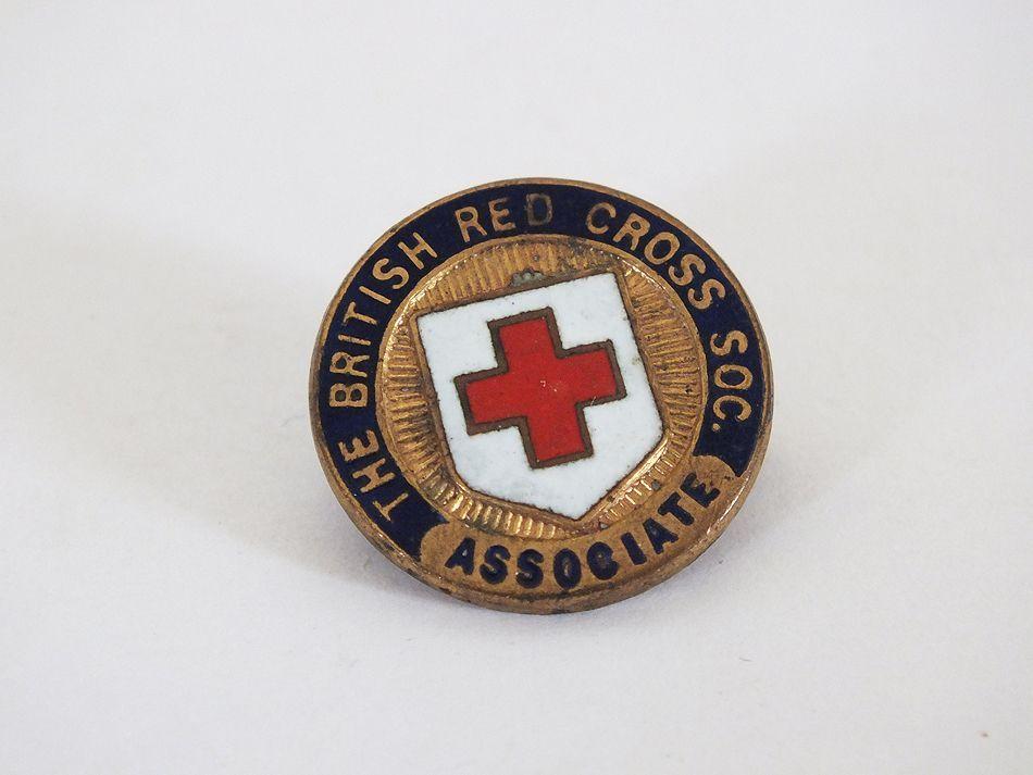 Red Cross Blue Logo - British Red Cross Society Associate Gilt and Enamel Lapel Pin Badge