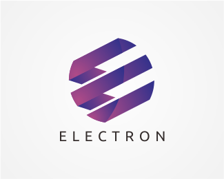 Purple E Logo - Electron -E Letter Logo Designed