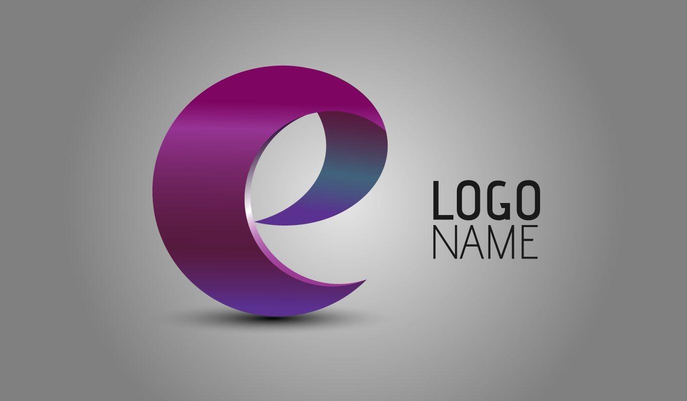 Purple E Logo - Logo designer and typer