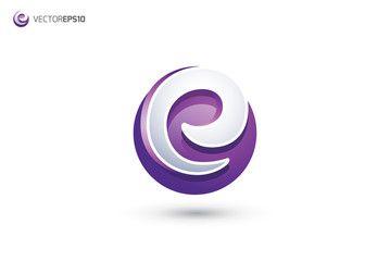 Purple E Logo - letter E Logo