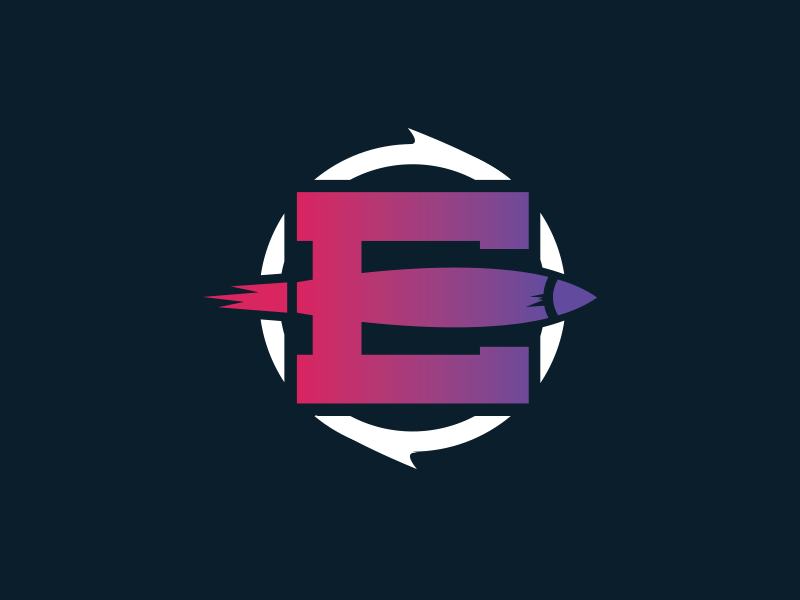 Purple E Logo - E