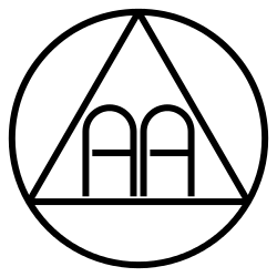 AA Triangle in Circle Logo - Alcoholics Anonymous