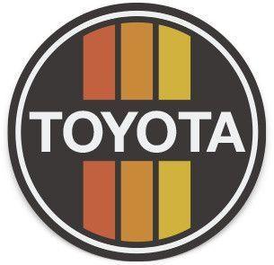 Japanese Old Toyota Logo - Retro Black Toyota Sticker. Great Products from Wicked Wheeler