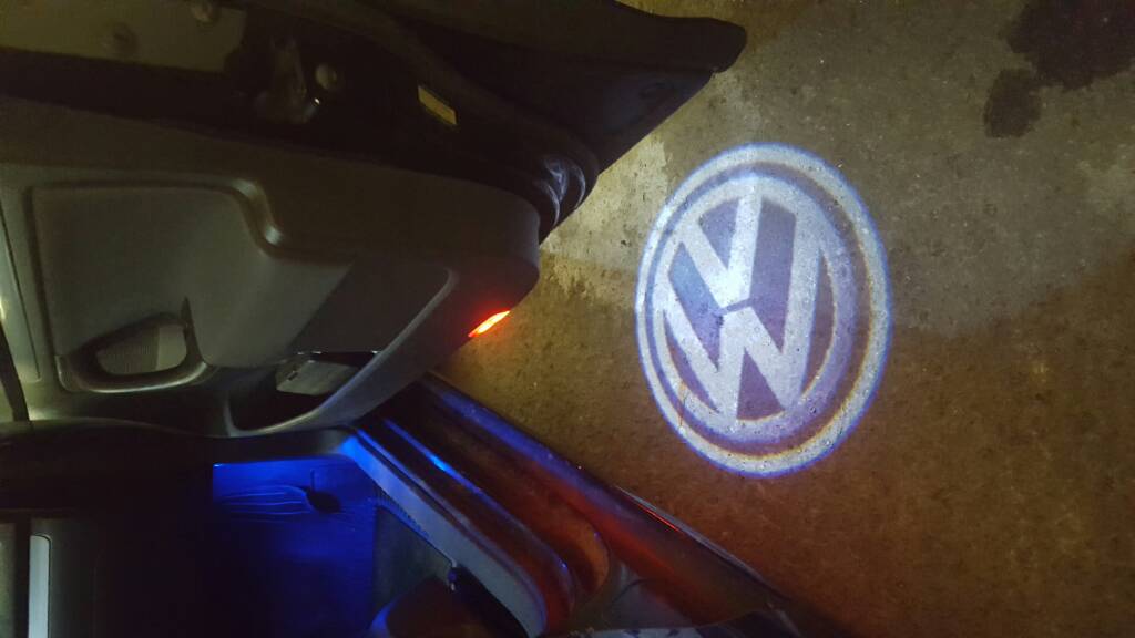 VW GTI LED Logo - vw logo led courtesy light - VW GTI MKVI Forum / VW Golf R Forum ...
