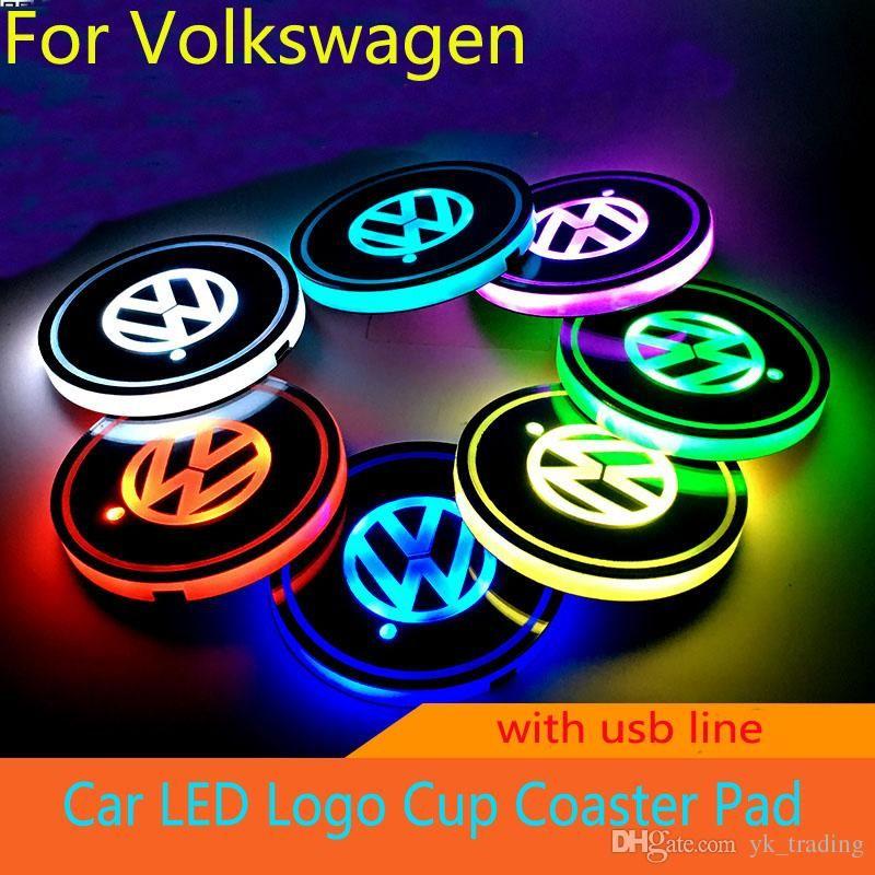 VW GTI LED Logo - 2019 Car Volkswagen VW R Logo Light Golf GTI Scirocco B6 Touran ...