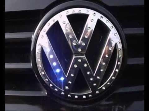 VW GTI LED Logo - VW LED Emblem Golf IV - YouTube
