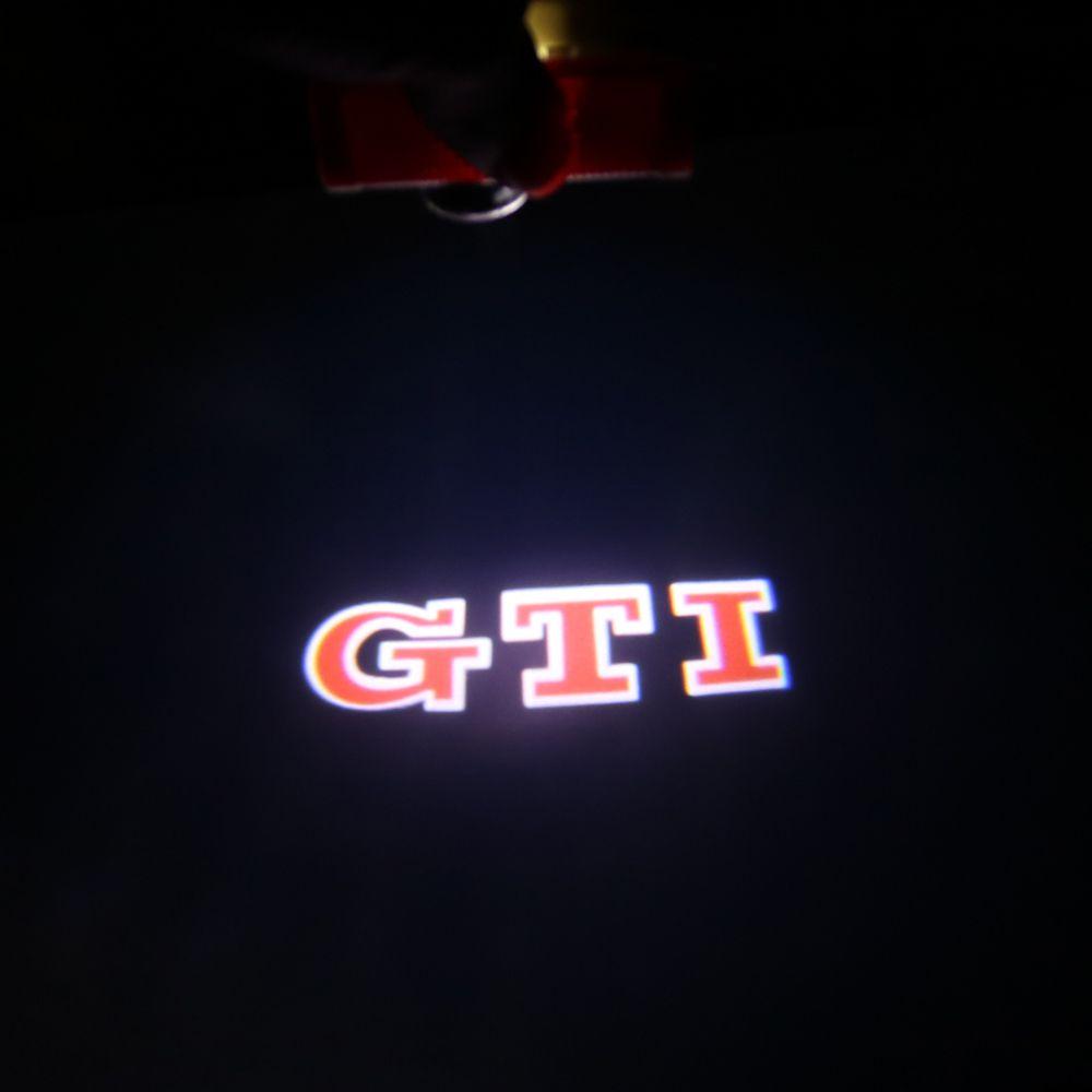 VW GTI LED Logo - 2x GTI LED Door Light Welcome Courtesy Logo HD Projector For VW GOLF ...