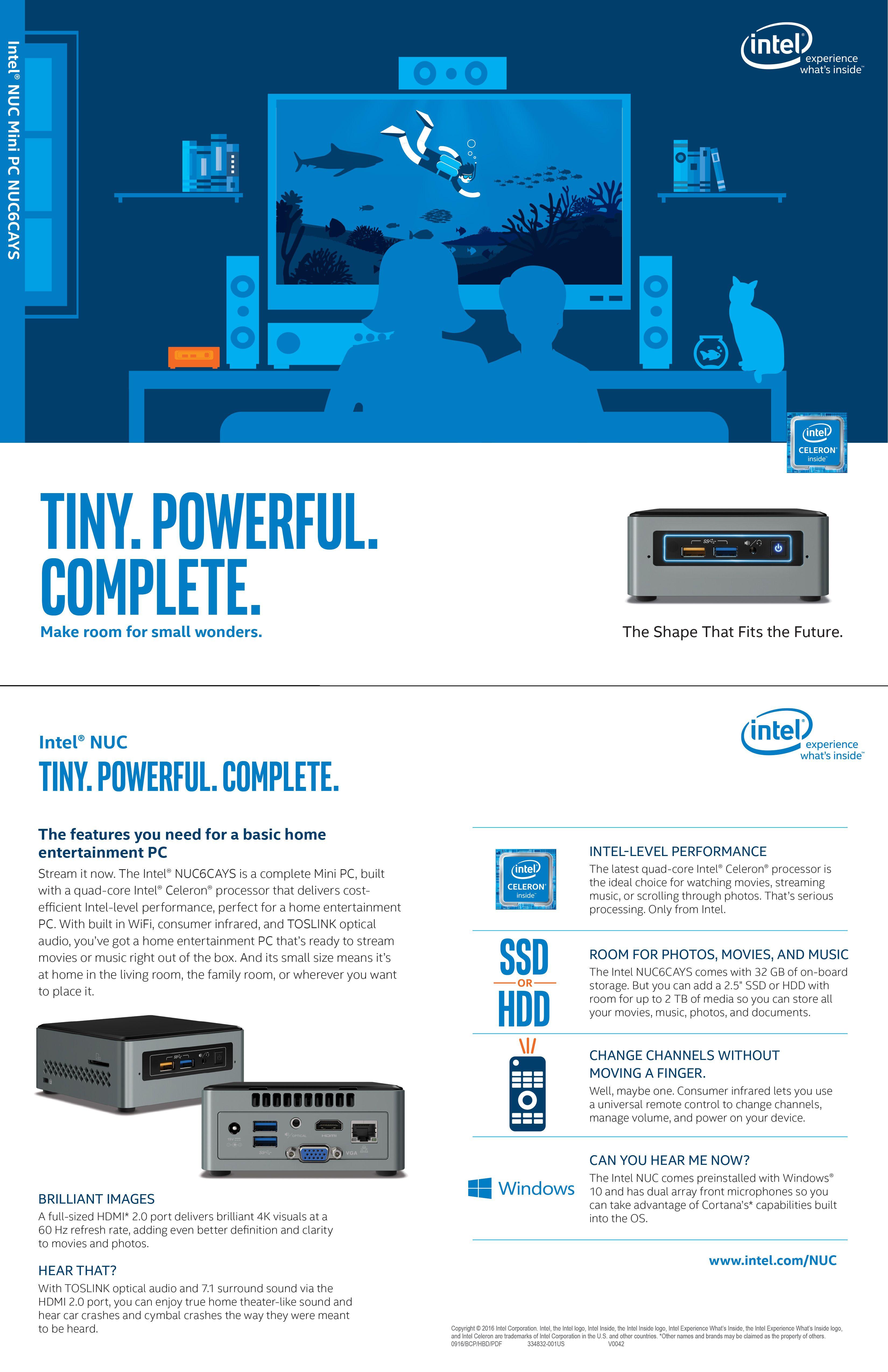 Intel Corporation Intel Logo - Build a Basic HTPC with the Intel® NUC Kit NUC6CAYS
