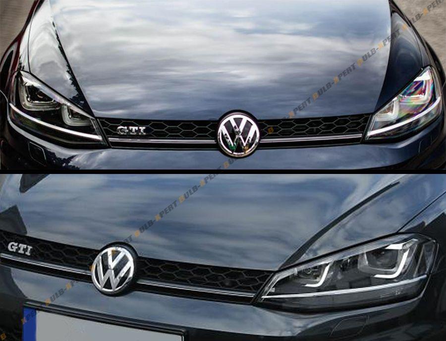 VW GTI LED Logo - VWVortex.com - Vw GTI Bixenon LED headlight EU-GTD with metalic Stripe