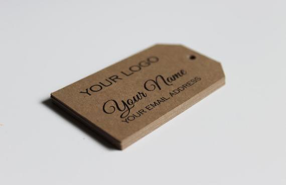 Merchandise Tags with Logo - Retail Tags Personalized with Your Logo Design or Name 200