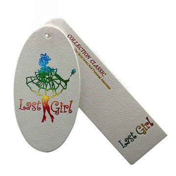 Merchandise Tags with Logo - Foil Stamped Logo Hang Tags. Custom Foil Stamped Logo Hang Tags