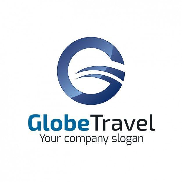 Travel Blue Circular Logo - Circular travel agency logo Vector