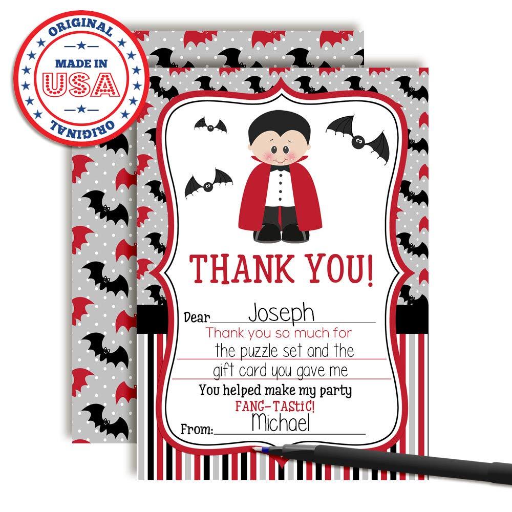 Vampire Mom Fang Logo - Dracula Fang-tastic Halloween Vampire Birthday Thank You Notes for ...