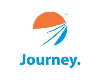 Travel Blue Circular Logo - Journey. Logo design logo represents wing sun and sky
