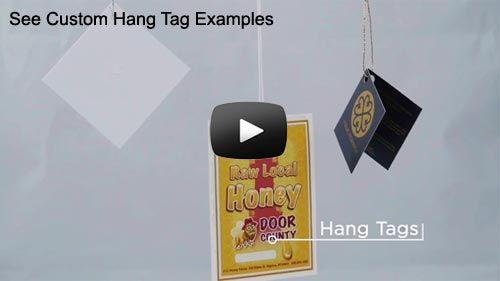 Merchandise Tags with Logo - Custom Hang Tag Printing with Drilled Holes and Strings