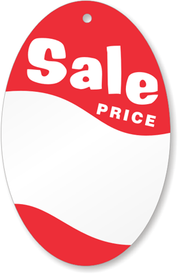 Merchandise Tags with Logo - Sale Price Tags, Discount Tags, Price Tags For Retail, Sales Tags