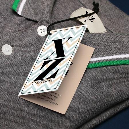 Merchandise Tags with Logo - Folded Hang Tags