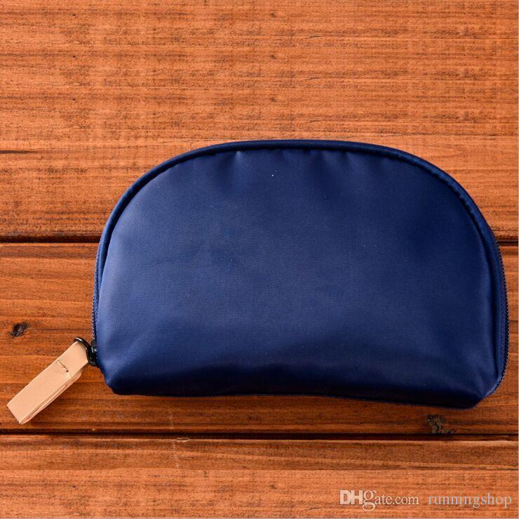 Travel Blue Circular Logo - Custom Logo New Fashion New Semi Circular Cosmetic Bag Portable