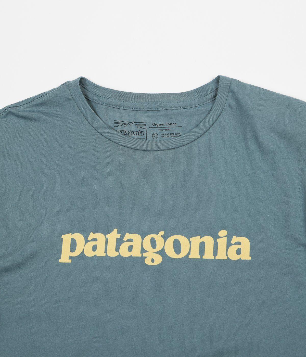 Patagonia Logo - Patagonia Text Logo Organic T Shirt