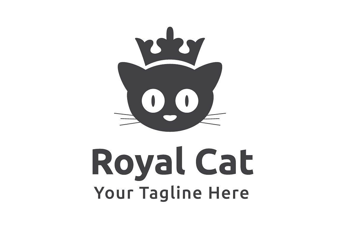Cat Logo - Royal Cat Logo Template ~ Logo Templates ~ Creative Market