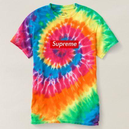 Tye Dye Supreme Logo - Supreme Tie Dye T-Shirt - red gifts color style cyo diy personalize ...