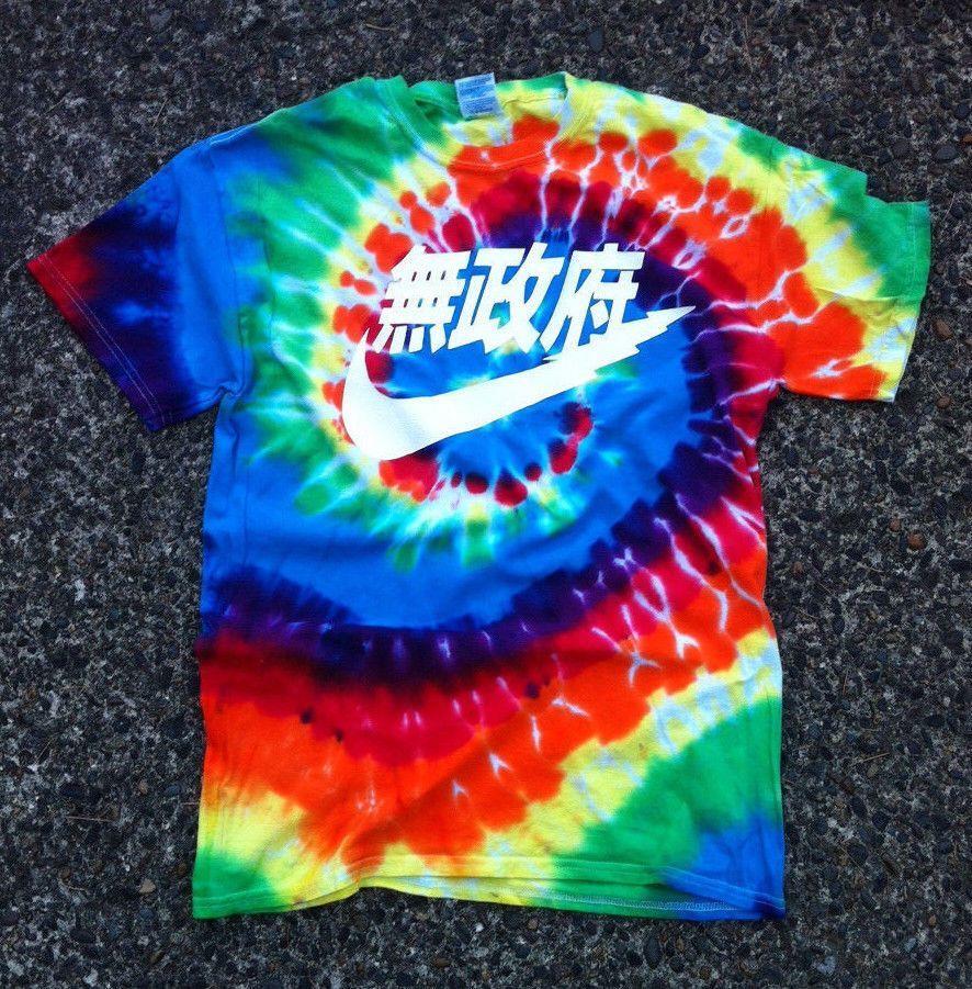 Tye Dye Supreme Logo - KYC VTG RARE AIR TIE-DYE T-SHIRT supreme bape off white nike pyrex ...