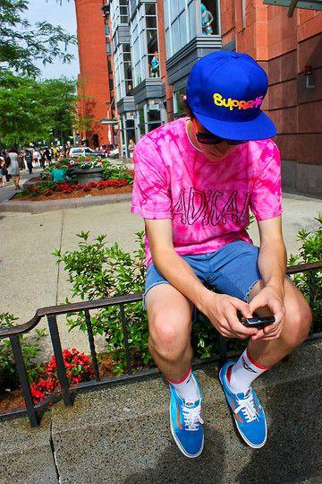 Tye Dye Supreme Logo - Nathan M - Supreme Starter Snapback, Fucking Awesome Cutoff Shorts ...