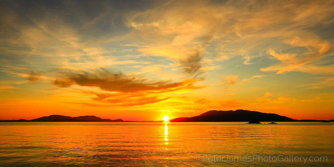 Red and Orange Sunset Logo - Chuckanut Sunset - Panorama - Pacific Northwest Nature Photography ...