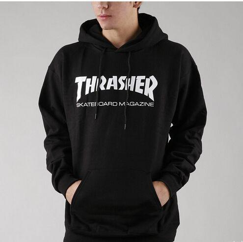 Skate Clothes Logo - Hip Hoodie Thrasher Skate Mag Logo Skateboard Sweatshirts Hooded ...