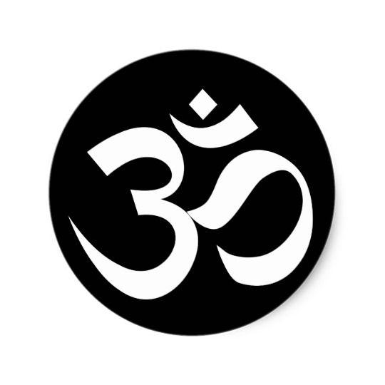 Round Zen Logo - om symbol sacred Buddhism religion zen yoga Classic Round Sticker ...