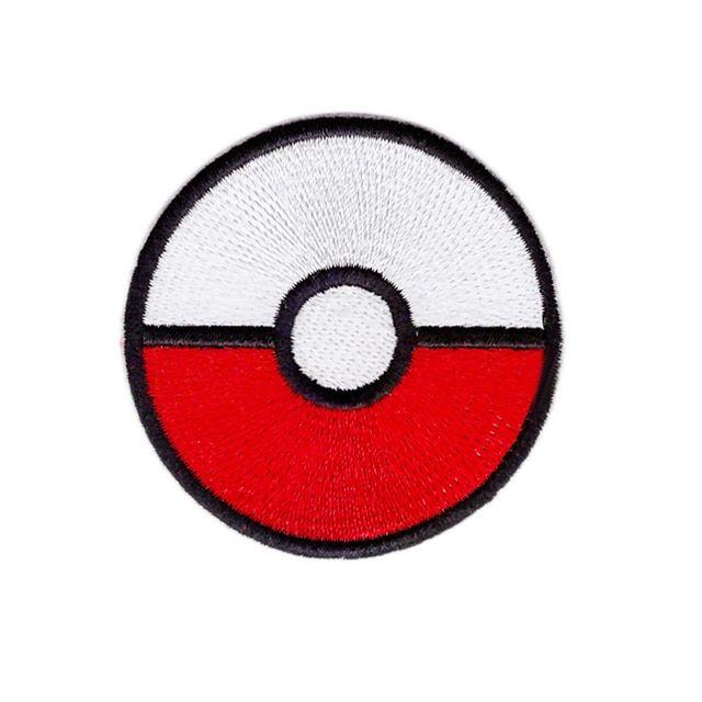 Red White Ball Logo - Designs RED AND WHITE BALL PATCH 100% EMBROIDERED NEW Funny Cartoon