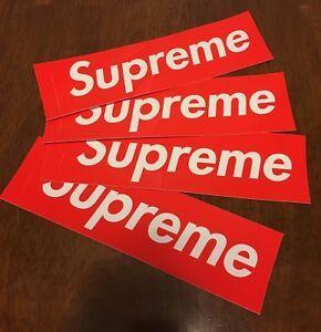 A Single White On Red Box Logo - One New Supreme Red Box Logo White Red Classic - 100% Authentic ...
