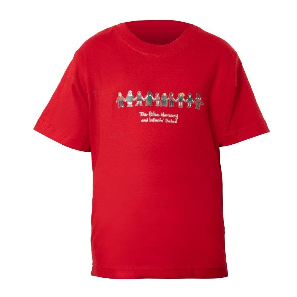 What Schools Have a Red T Logo - RED T SHIRT - Primary Schools from Smarty Schoolwear LTD UK