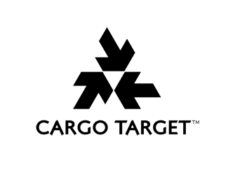 Triangle Shaped Logo - Cargo Target Logo for sale (customizable). Abstract triangle-shaped ...