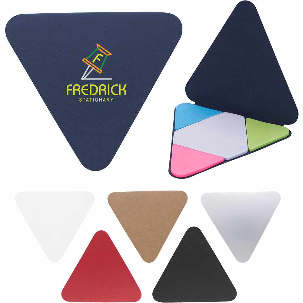 Triangle Shaped Logo - Promotional Triangle Shaped Sticky Notes Pads with Custom Logo